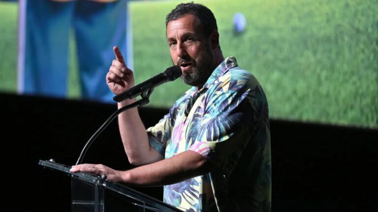 Collage of Adam Sandler through the years showcasing key moments from Happy Gilmore to his Netflix era, reflecting the legacy of Adam Sandler.