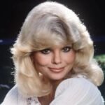Loni Anderson in a classic 1970s pose as Jennifer Marlowe from WKRP in Cincinnati, symbolizing her enduring legacy in television history and influence on modern female TV roles.