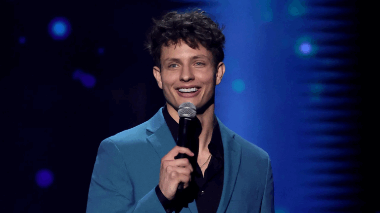 Matt Rife performing live on stage, reflecting his rising net worth in the comedy industry
