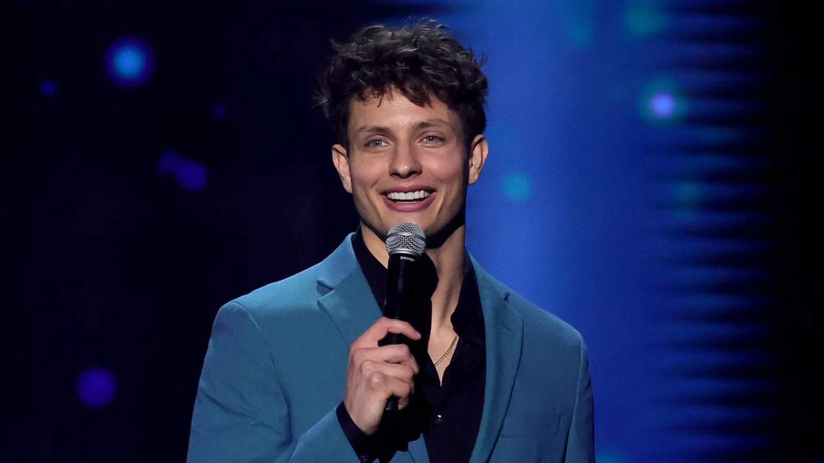Matt Rife performing live on stage, reflecting his rising net worth in the comedy industry