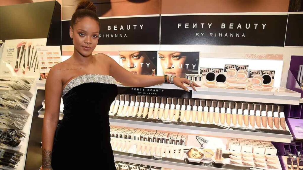 Rihanna Fenty Success – the singer turned modern mogul showcasing the global impact of Fenty Beauty and Savage X Fenty inclusive branding.
