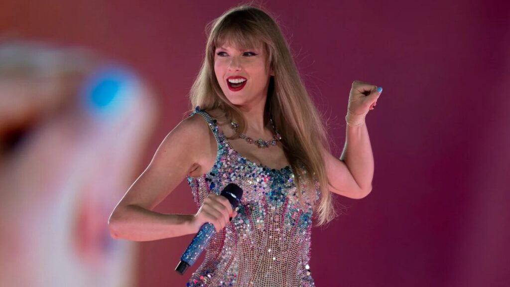 Taylor Swift Economy impact showing fans, local businesses, and stadium crowds during the Eras Tour