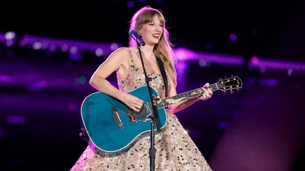 Taylor Swift Music Brand showcased through Eras Tour visuals, exclusive merchandise, and fan culture influence.