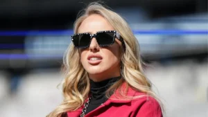 Brittany Mahomes Style showcasing bold red carpet fashion and sporty glam looks from NFL game days to luxury events.