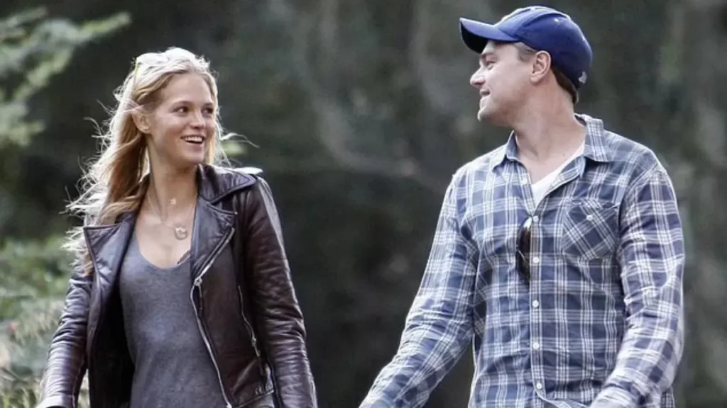 Erin Heatherton and Leonardo DiCaprio attending a public event together, showcasing their brief relationship in the early 2010s.
