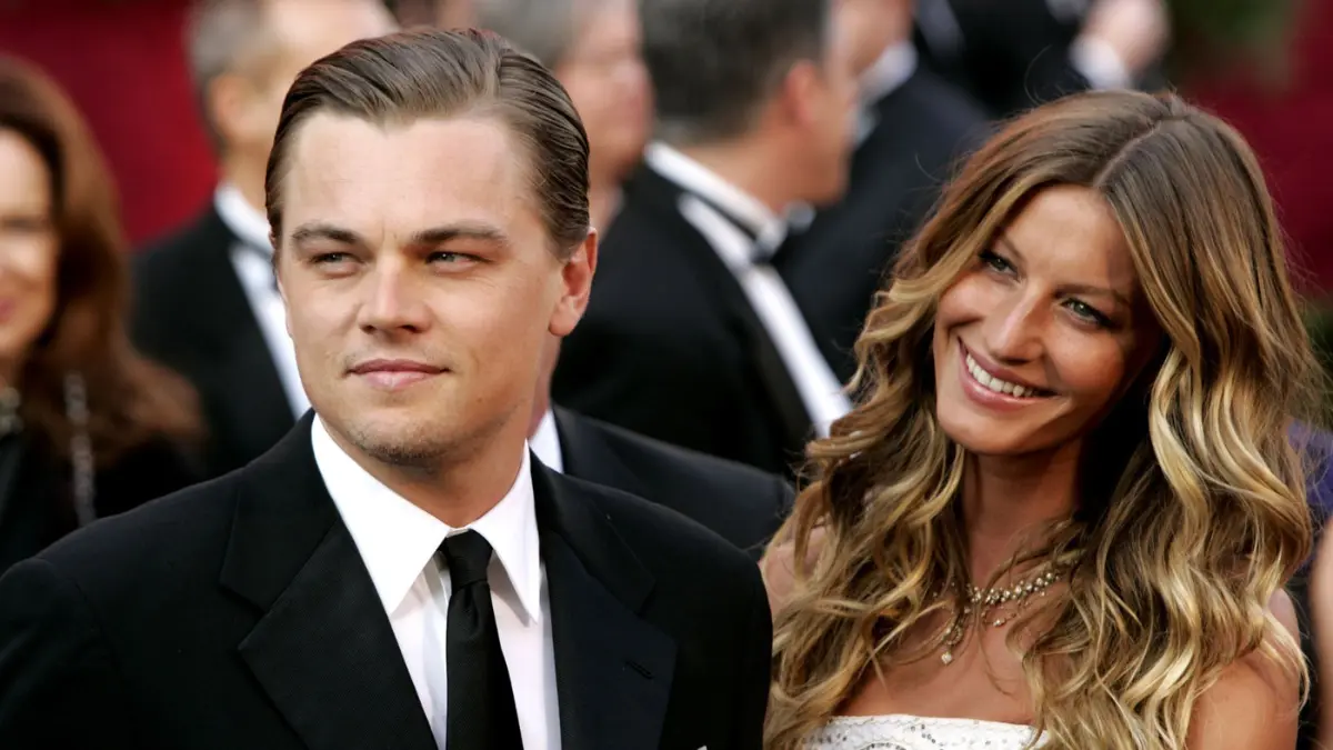Gisele Bündchen and Leonardo DiCaprio at red carpet event during their 2000s Hollywood romance