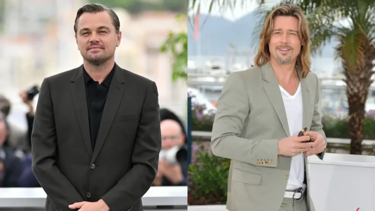 Leonardo DiCaprio vs Brad Pitt at a Hollywood red carpet event, showcasing their stardom, style, and rivalry.