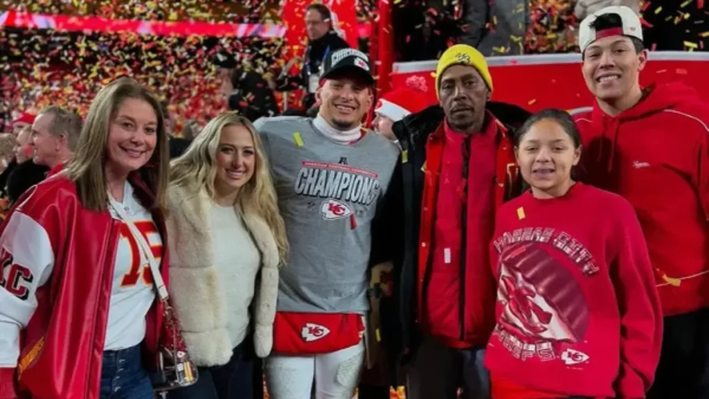 Patrick Mahomes Family Legacy, showing his father Pat Mahomes Sr., mother Randi Martin, siblings Jackson Mahomes and Mia Randall.