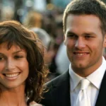 Tom Brady Dating History timeline with Bridget Moynahan, Gisele Bündchen, and key relationship milestones.