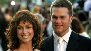 Tom Brady Dating History timeline with Bridget Moynahan, Gisele Bündchen, and key relationship milestones.