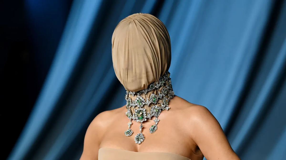 Kim Kardashian arrives masked at the Academy Museum Gala 2025