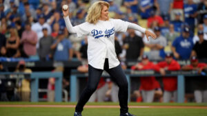 Mary Hart Returns To Dodgers